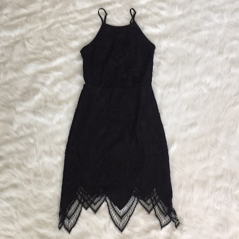 Misguided Black lace dress